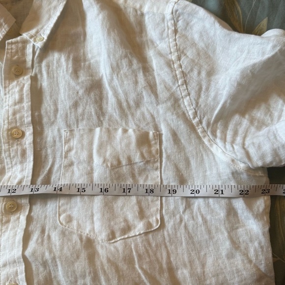 Banana Republic Crisp White 100% Linen Top Size M - Picture 2 of 9